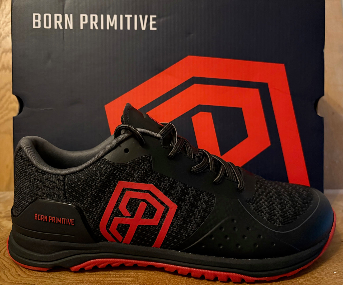 Born Primitive Savage 1 training shoe red/black Mens UK 11 new boxed