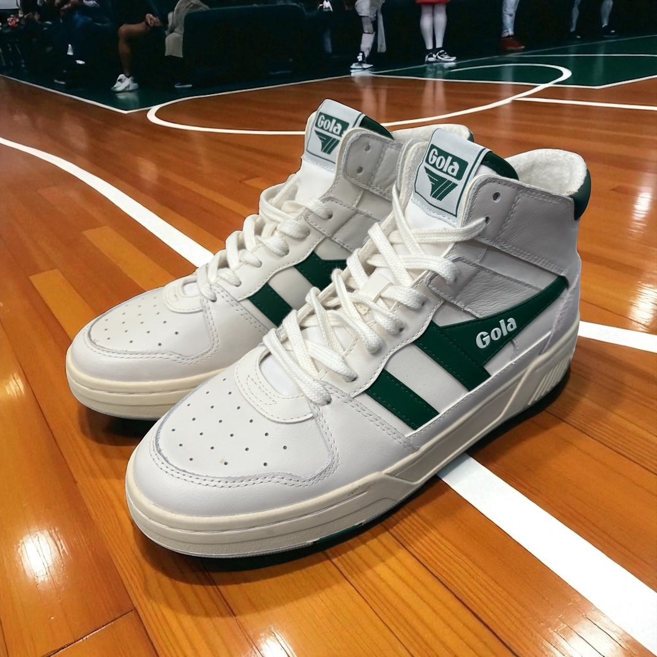 Gola authentic resale Allcourt cmb534 UK 7 Euro 41 high top shoe in white no box