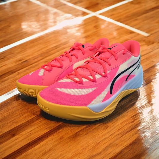 PUMA 310392 authentic resale All Pro Nitro Mens UK 8 basketball trainer in sunset glow new boxed