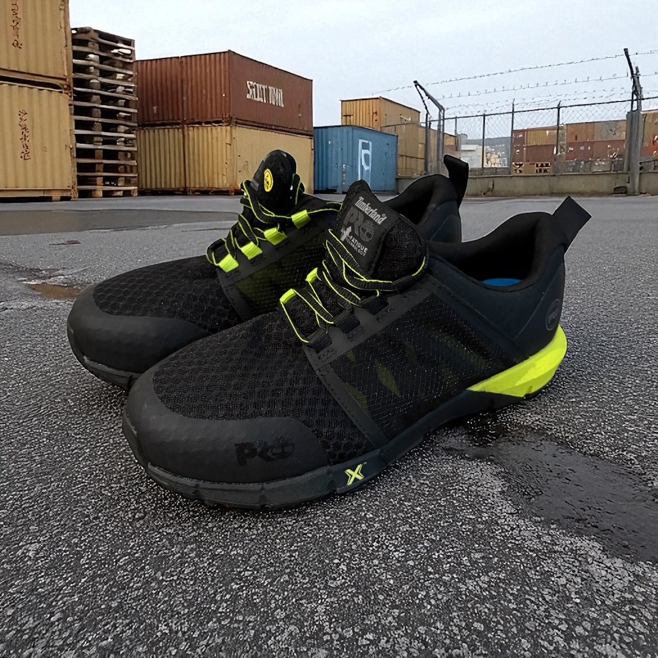 Timberland authentic resale Radius safety work trainer Mens UK 6.5 black/green new no box