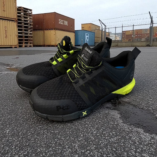 Timberland authentic resale Radius safety work trainer Mens UK 6.5 black/green new no box
