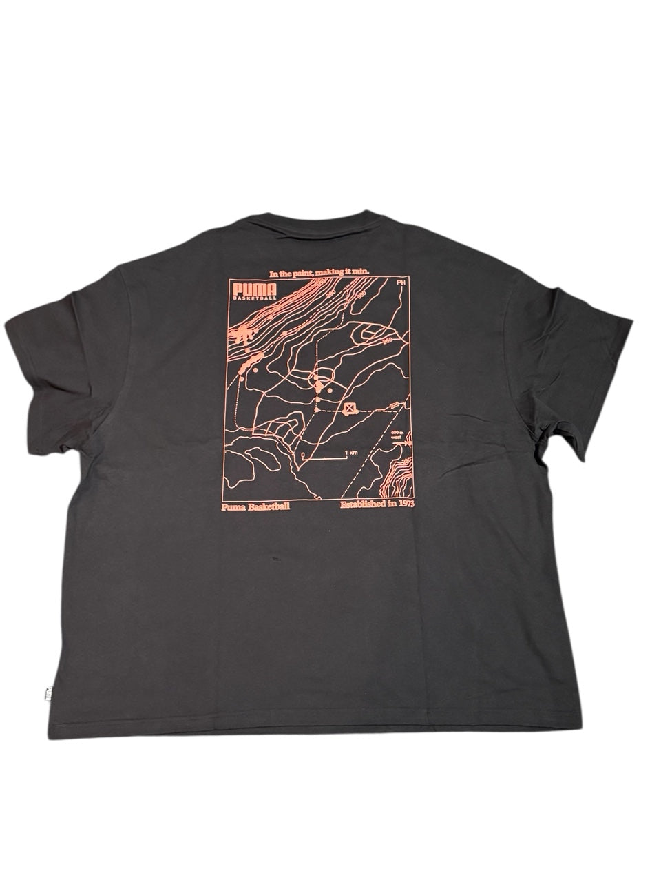 PUMA authentic resale 630664 01 Mens XL Basketball themed T-shirt (E2V)