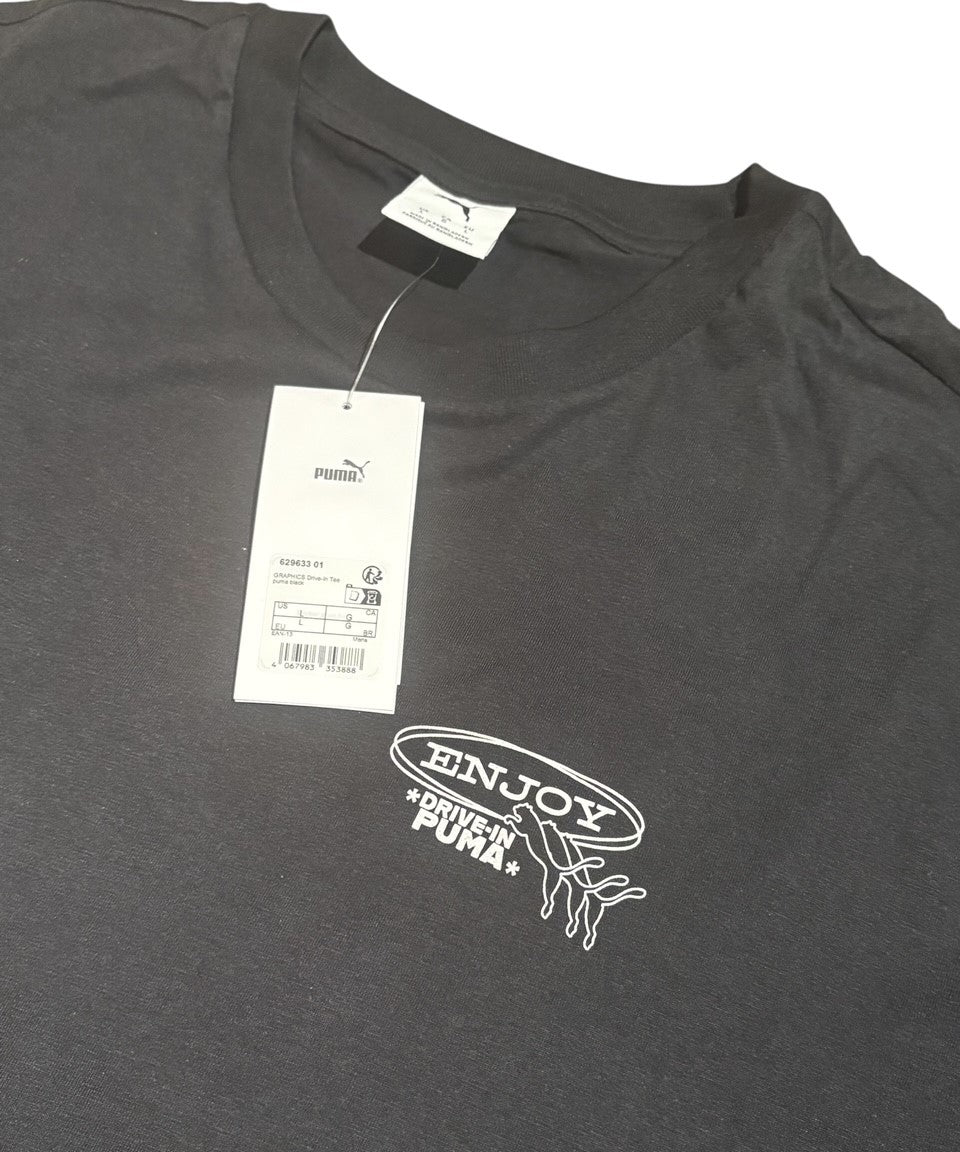 PUMA Authentic resale 629633-01 Black Puma Drive in T-shirt in Black Mens Large (E2V)
