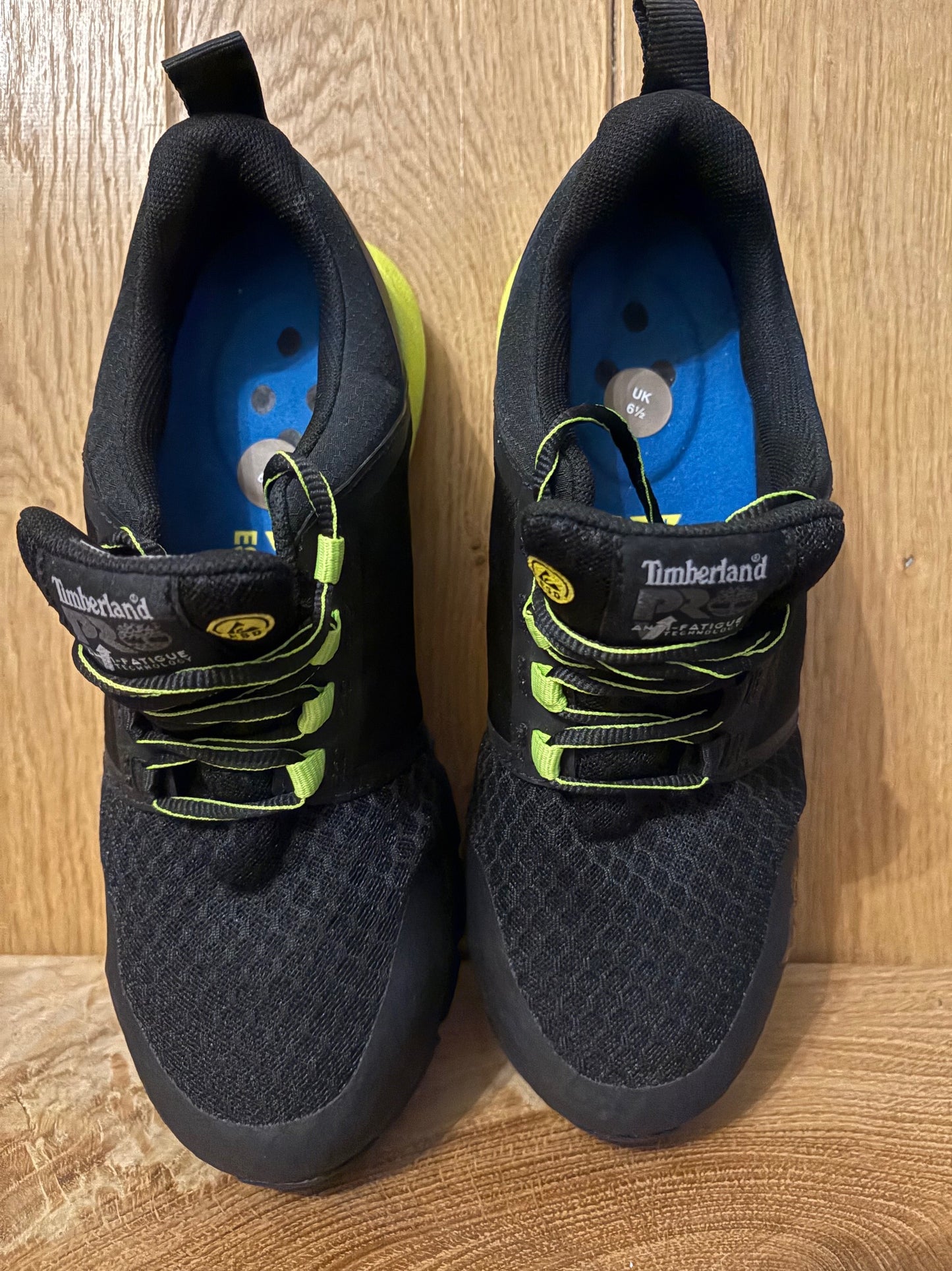 Timberland authentic resale Radius safety work trainer Mens UK 6.5 black/green new no box