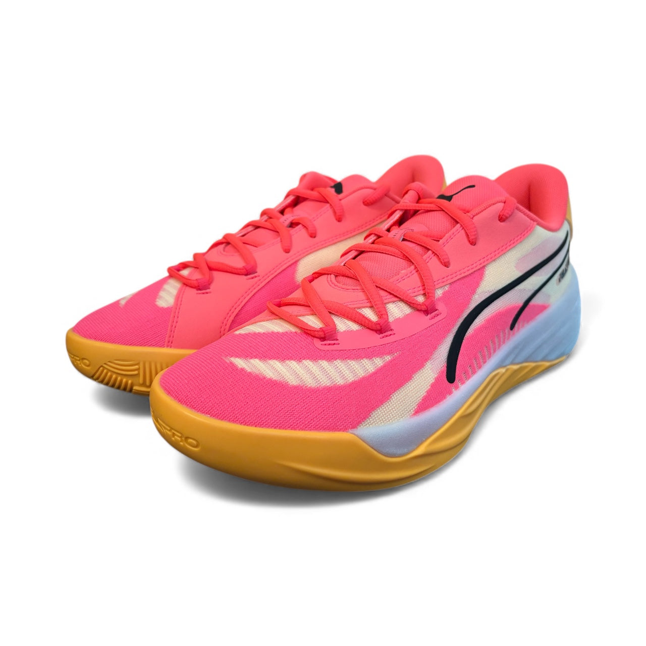 PUMA 310392 authentic resale All Pro Nitro Mens UK 8 basketball trainer in sunset glow new boxed